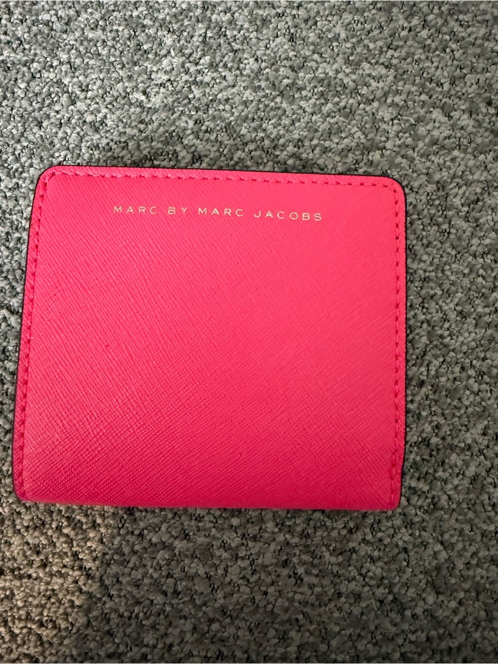 Marc by Marc Jacobs Hot Pink Saffiano Bifold Card Holder